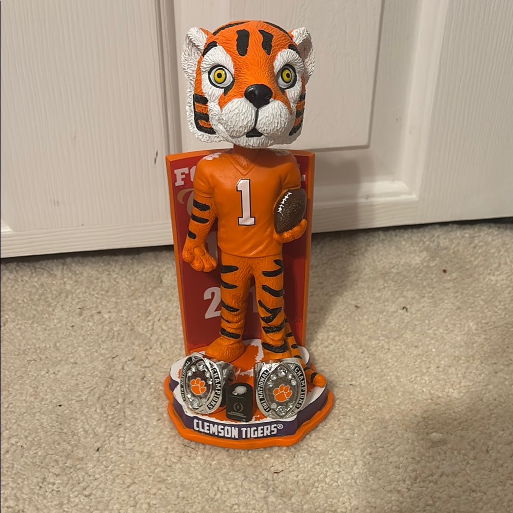 Clemson Tigers Orange Bobblehead Figurine